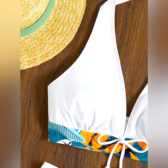 Halter Bikini Set Short Swimsuit Women High Waist Swimwear Female - Picture 4 of 6